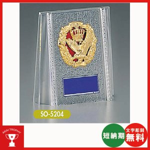 画像: SO5204：名入れ・文字彫刻無料・大量購入や、大会の参加賞や、低予算時に格安な表彰楯　優勝楯