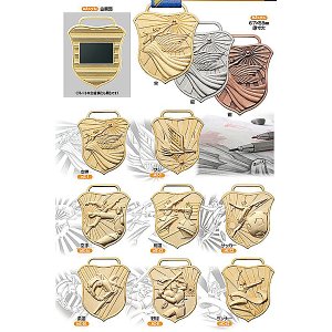 画像3: MZメダル　表彰メダル 67x55mm,  (専用プラケース入り・首掛リボン付き)