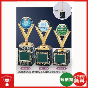 画像1: 特注レリーフ　SH7334　カラープリント+透明樹脂盛りあり　1本柱トロフィー