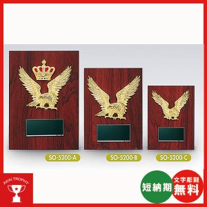 画像1: 格安楯　SO-5200：名入れ・文字彫刻無料・大量購入や、大会の参加賞や、低予算時に格安な表彰楯　優勝楯