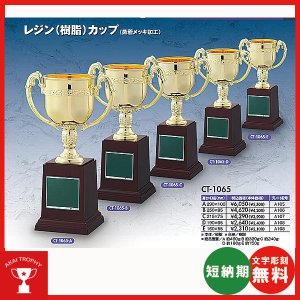 画像1: 格安カップ　CT-1065　レジン（樹脂）カップ〈蒸着メッキ加工〉 大量購入や、大会の参加賞や、低予算時に格安な優勝杯・優勝カップ