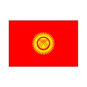 画像1: 卓上旗　キルギス