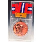 画像: KMメダル-C型 φ60mmメダル　プラケース入り　V形リボン付き：大会の記念に１個から販売、金メダル・銀メダル・銅メダル、優勝メダル